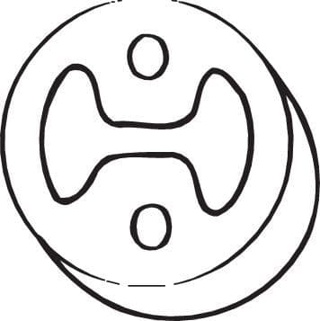 Uitlaatsysteem hanger past: RENAULT 18, 18 VARIABLE, 20, 21, FUEGO, TRAFIC 1.4-2.5D 10.75-03.01