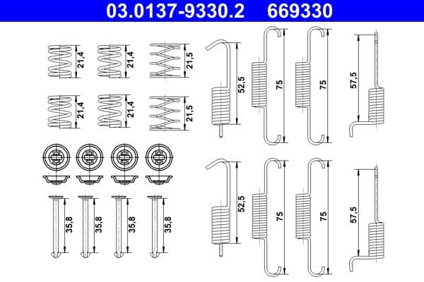 Accessory Kit, parking brake shoes