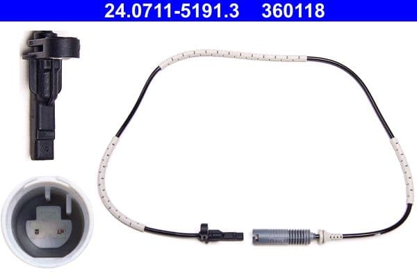 ABS-sensor Achter Links/Rechts past: BMW 1 (E81), 1 (E82), 1 (E87), 1 (E88), 3 (E90), 3 (E91), 3 (E92), 3 (E93) 2.0-4.4 12.04-12.13