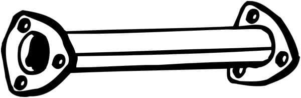 Uitlaatpijp midden (lengte:360mm) past: CHEVROLET REZZO  DAEWOO LANOS, TACUMA / REZZO 1.3/1.5/2.0 05.97-