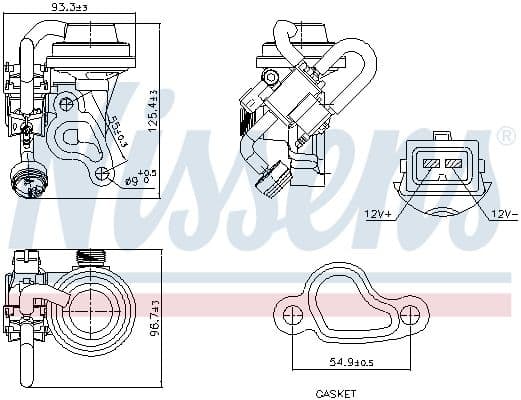 EGR-klep past: MERCEDES C (CL203), C (W202), C (W203), C T-MODEL (S202), C T-MODEL (S203), CLK (A208), CLK (A209), CLK (C208), CLK (C209), CLS (C219), E (W210), E (W211) 2.4-5.8 09.92-