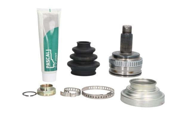 CV-gewricht buitenste Rechts (27z/24z/57mm  ABS:48, achter) past: BMW 1 (E81), 1 (E87), 1 (E88), 3 (E90), 3 (E92), X3 (E83) 1.6/2.0/2.5 06.04-10.13