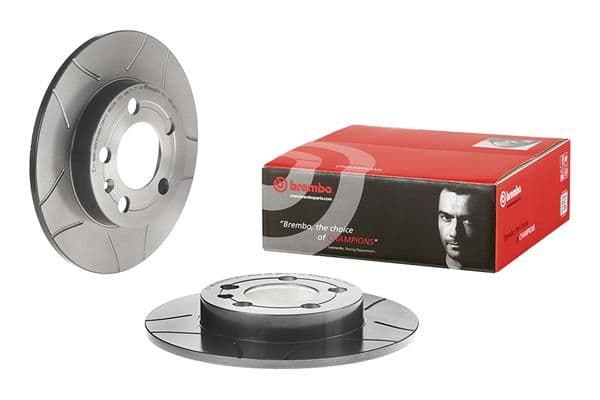 Brake disc, BREMBO Max, 1pcs, Cut, Achter   Links/Rechts, buitendiameter 239 mm, dikte 9 mm, past: AUDI A3, TT  SKODA OCTAVIA I  VW BORA, BORA I, GOLF IV 1.6-3.2 12.96-12.13