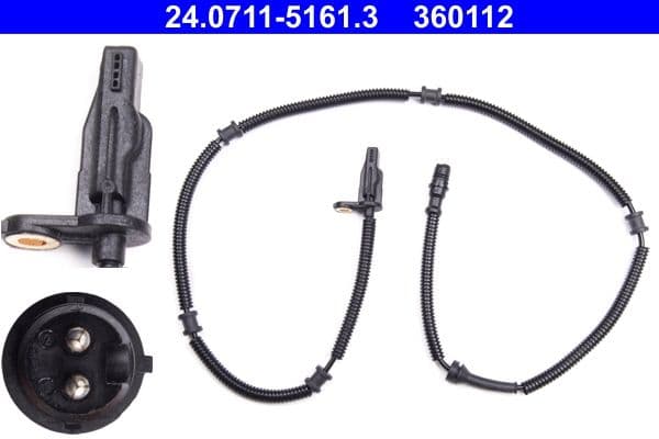 ABS-sensor Achter Links/Rechts past: OPEL MOVANO A  RENAULT MASTER II 1.9D-3.0D 12.97-