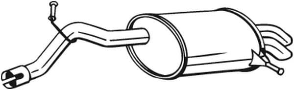 Uitlaatsysteem achterste geluiddemper past: CITROEN C5 III  PEUGEOT 407 2.0D 05.04-