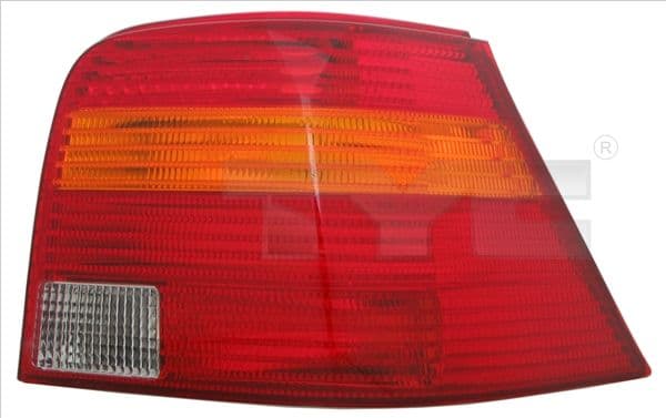 Achterlicht Links (kleur indicator oranje, kleur van het glas red) past: VW GOLF IV Hatchback 08.97-06.06