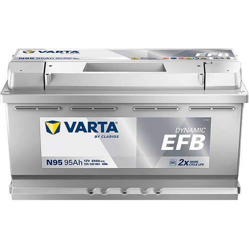 Batterij VARTA 12V 95Ah/850A (EN) Dynamic EFB  (EN) START&STOP EFB (R+) 353x175x190 B13 - montageflens 10,5 mm (efb)