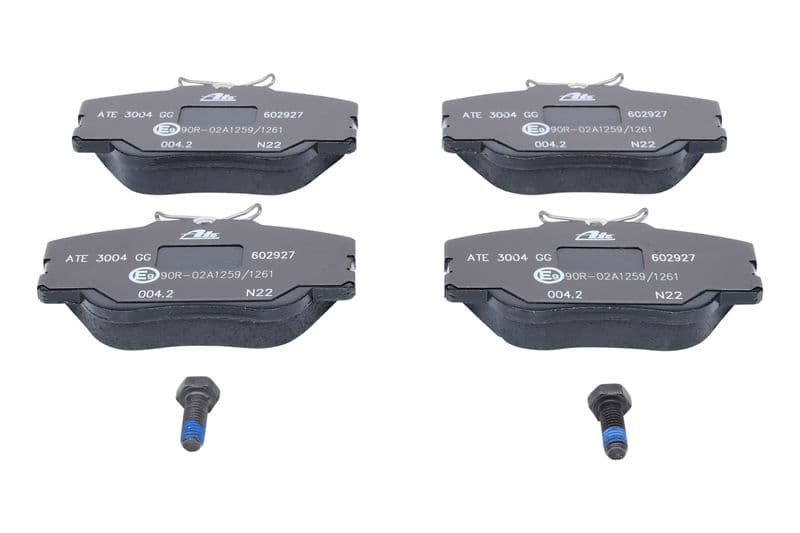 Remblokken set Voor (met remklauw geleidingsbouten), past: MERCEDES 124 (C124), 124 T-MODEL (S124), 124 (W124), 190 (W201), E (A124), E (C124), E T-MODEL (S124), E (W124) 2.0-3.0D 04.84-03.98
