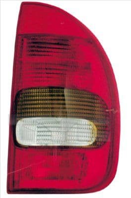 Achterlicht Rechts (kleur indicator oranje, kleur van het glas red) past: OPEL CORSA B Hatchback 5D 03.93-07.97