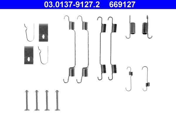 Accessory Kit, brake shoes