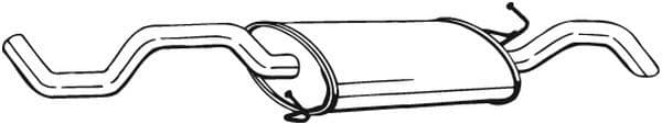 Uitlaatsysteem achterste geluiddemper past: SEAT CORDOBA, CORDOBA VARIO  VW POLO, POLO III CLASSIC 1.4-2.0 02.93-12.02