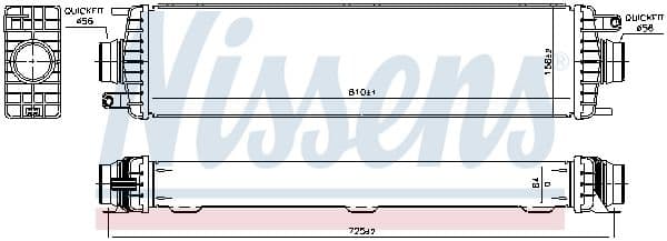 Toevoerluchtkoeler past: JAGUAR F-PACE, XE, XF II, XF SPORTBRAKE 2.0 03.15-