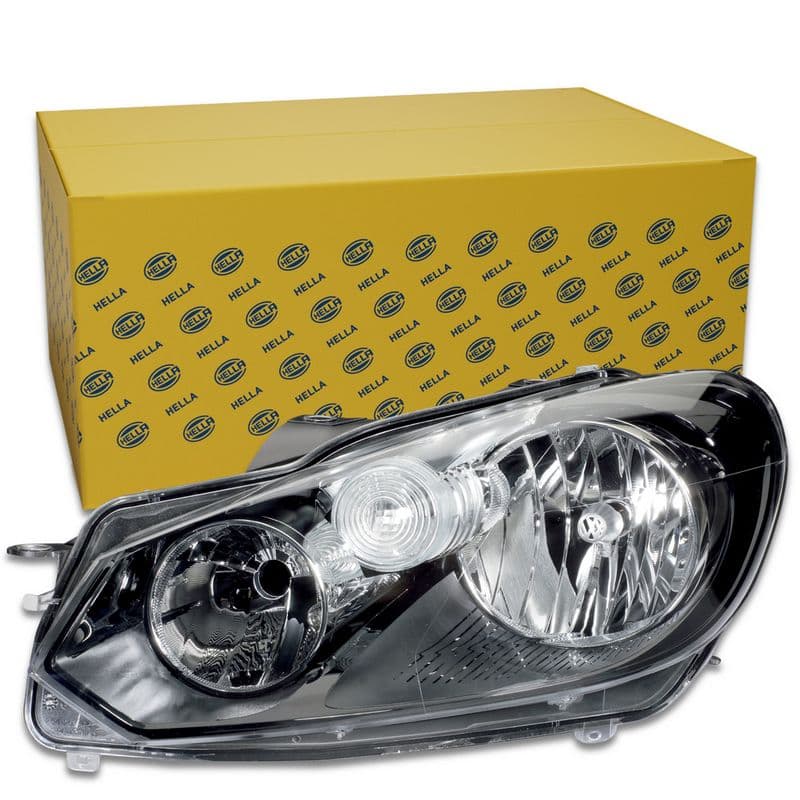 Koplamp Links (H15/H7/PSY24W/W5W, elektrisch, met motor, met gloeilamp, kleur invoegen: verchroomd) past: VW GOLF VI 10.08-11.13