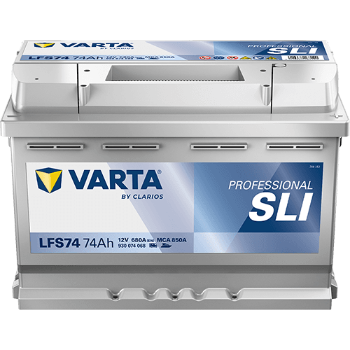 Batterij VARTA 12V 74Ah/680A (EN) PROFESSIONALl STARTER SLI (R+) 278x175x190 B13 - montageflens 10,5 mm (beginnen)