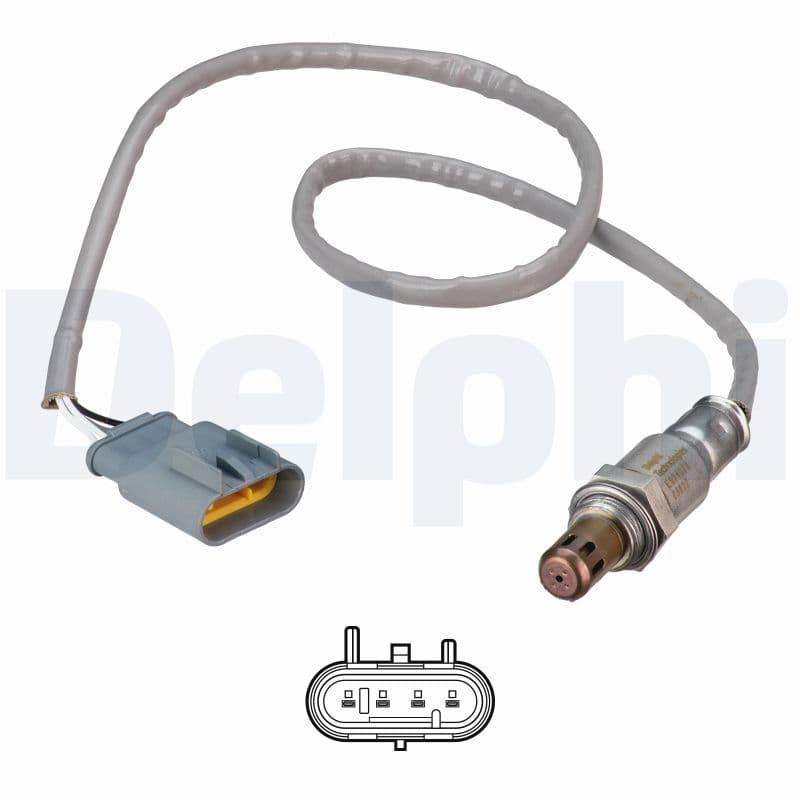 Lambda sonde (aantal draden 4, 580mm) past: ALFA ROMEO MITO  FIAT 500, 500 C, PANDA, PUNTO  LANCIA YPSILON 1.2-1.4LPG 07.07-
