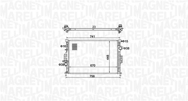 Motorradiator past: VOLVO S60 II, S80 II, V40, V60 I, V70 III, XC60 I, XC70 II  FORD C-MAX II, FOCUS III, GALAXY II, GALAXY MK II, GRAND C-MAX, MONDEO IV, S-MAX 1.5-4.4 03.06-