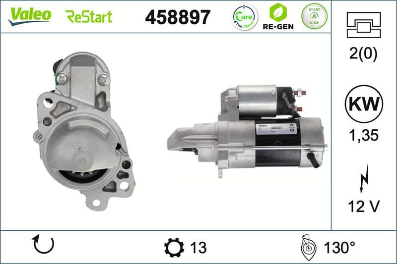Starter (12V, 1,35kW, gereviseerd) past: OPEL ASTRA J, ASTRA J GTC, ASTRA K, INSIGNIA A, INSIGNIA A COUNTRY, INSIGNIA B, INSIGNIA B COUNTRY, INSIGNIA B GRAND SPORT, MERIVA B 1.4/1.5/1.6D 02.13-