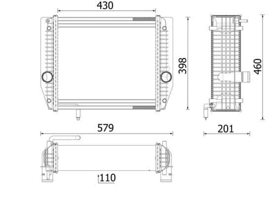 Motorradiator past: MASSEY FERGUSON 5608, 5609, 5610, 5611, 5612, 5613