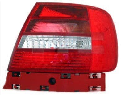 Achterlicht Rechts (kleur indicator wit, kleur van het glas red) past: AUDI A4 B5 Saloon 12.98-09.01