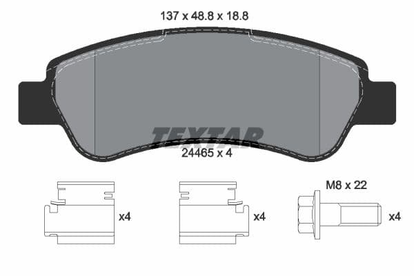 Remblokken set Achter , past: CITROEN JUMPER III  FIAT DUCATO  OPEL MOVANO C  PEUGEOT BOXER 2.0D-3.0D 04.06-