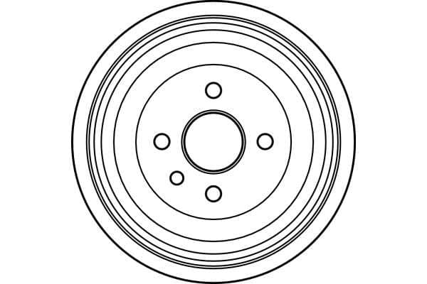 Brake drum Achter past: CHEVROLET LACETTI, LANOS  DAEWOO 1.5I, CIELO, CIELO LOAD RUNNER, ESPERO, LANOS, LEMANS, NEXIA, NUBIRA  FSO LANOS  OPEL ASCONA B, ASCONA C, ASTRA F 1.0-2.0 09.65-