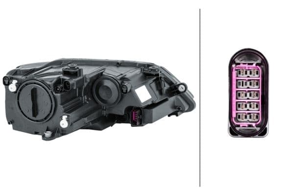 Koplamp Links (H7/H7/P21W/PY21W, elektrisch, met motor, met gloeilamp) past: VW JETTA IV 04.10-01.18