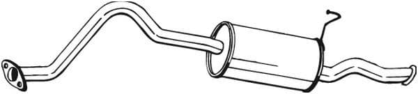 Uitlaatsysteem achterste geluiddemper past: HYUNDAI H-1, H-1 / STAREX 2.4/2.5D 06.97-12.07