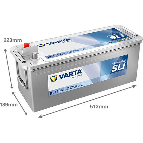 Batterij 12V 120Ah/680A (EN) PROMOTIVE SLI (L+) 513x189x215 B00 - geen montageflens (Beginnen)