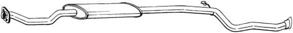 Middendemper uitlaatsysteem past: CITROEN SAXO  PEUGEOT 106 I, 106 II 1.4/1.5D/1.6 09.91-07.04