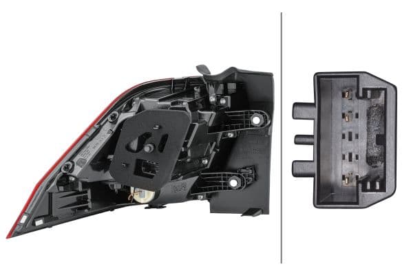 Achterlicht Rechts (bovenste deel/extern, LED/WY21W, kleur van het glas red) past: VW TIGUAN II 01.16-12.19