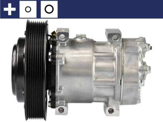 Airconditioning compressor past: RVI C, K, T, TBH  VOLVO FH, FH II, FH III, FH16, FM, FM II, FM III, FMX, FMX II, FMX III 01.77-
