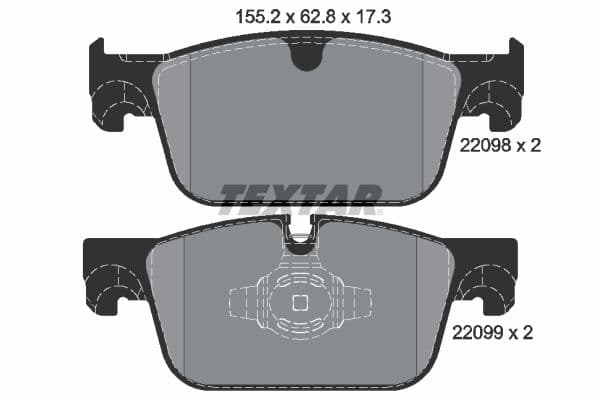 Remblokken set Voor , past: VOLVO S60 III, S90 II, V60 II, V90 II, XC60 II 2.0-2.0H 03.16-