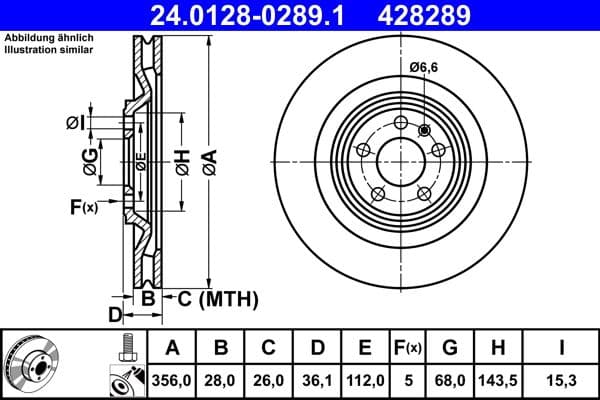 Brake disc Achter Links/Rechts past: PORSCHE MACAN 2.0-3.6 02.14-