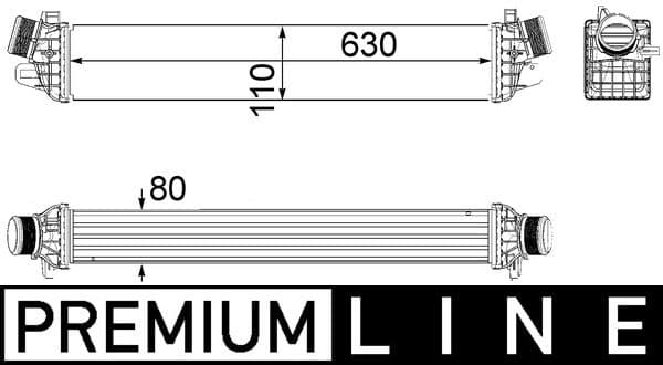 Toevoerluchtkoeler past: ALFA ROMEO GIULIETTA 1.8 04.10-10.18
