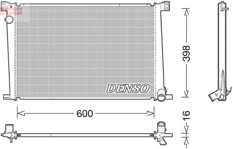 Motorradiator past: MINI (R56), (R57), (R58), (R59), CLUBMAN (R55), CLUBVAN (R55), COUNTRYMAN (R60), PACEMAN (R61) 1.4/1.4LPG/1.6 09.06-10.16