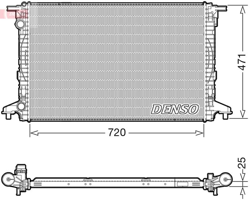 Motorradiator past: AUDI A4 ALLROAD B9, A4 B9, A5, A6 ALLROAD C8, A6 C8, A7, Q5, Q7 1.4-2.0H 05.15-