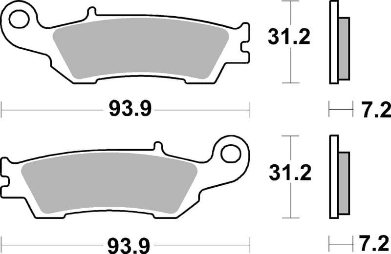 Brake pads Voor, beoogd gebruik: offroad, materiaal: sinter-SX, 31,1x93,8x7,2mm past: YAMAHA YZ 125 2003-2010