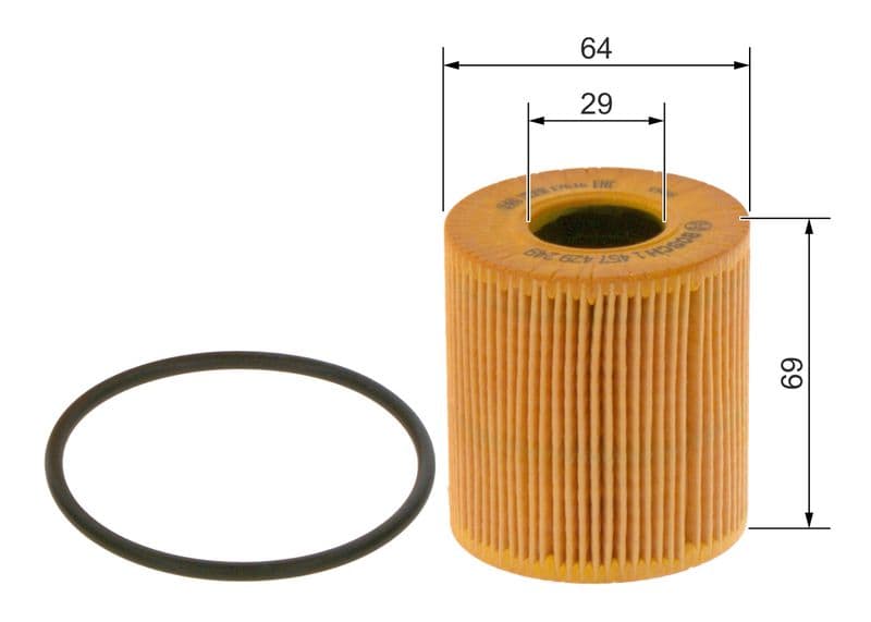 Oliefilter past: DS DS 3, DS 4, DS 4 II, DS 5, DS 7, DS 9  VOLVO C30, C70 II, S40 II, S80 II, V50, V70 III  CITROEN BERLINGO, BERLINGO MULTISPACE, C2, C2 ENTERPRISE, C3 I, C3 II 1.1-3.6 06.96-