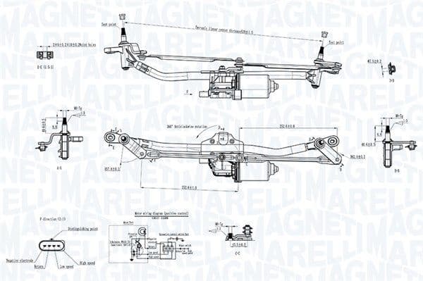 Ruitenwissermechanisme Voor (met motor) past: SKODA FABIA II, ROOMSTER, ROOMSTER PRAKTIK 03.06-05.15