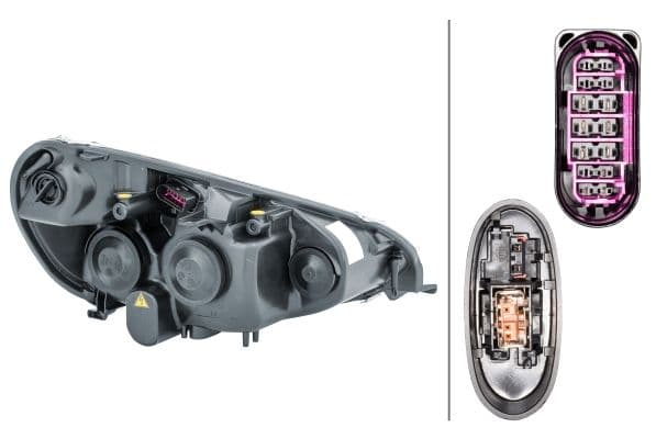 Koplamp Links (D1S/H1/PY21W, elektrisch, met motor, met gloeilamp, kleur invoegen: verchroomd) past: FORD GALAXY MK2, S-MAX WA6 05.06-06.15