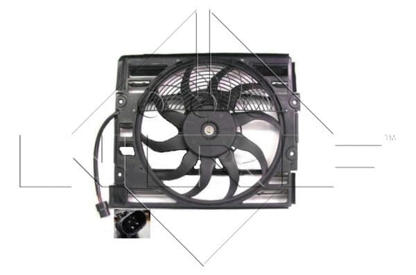 Radiatorventilator (met huisvesting) past: BMW 7 (E38), Z8 (E52) 2.5D-5.4 03.94-12.03