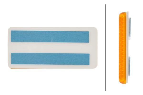 Reflecterend licht rechthoekig (Zelfklevend, 44mm x 7/94mm x 7mm)