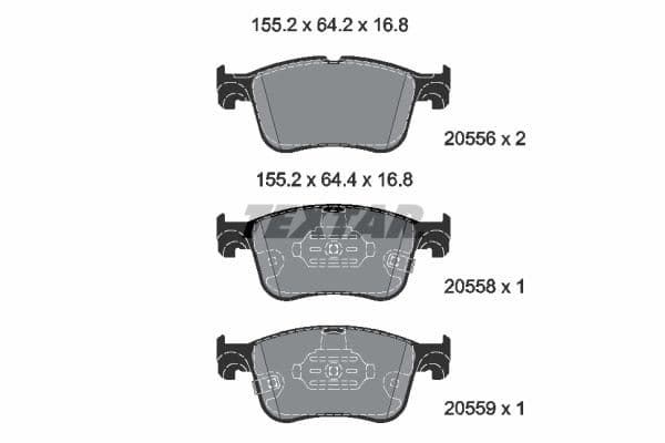 Remblokken set Voor , past: FORD FOCUS IV, KUGA III, PUMA 1.0-2.5H 01.18-