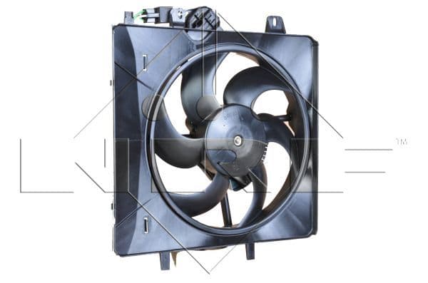 Radiatorventilator (met huisvesting) past: CITROEN C2, C2 ENTERPRISE, C3 I, C3 PLURIEL, C5 II  PEUGEOT 1007 1.1-2.2D 02.02-
