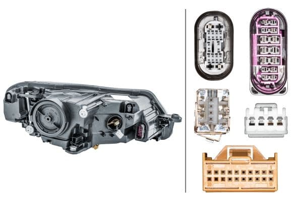 Koplamp Links (D3S/LED, elektrisch, met motor) past: SKODA SUPERB III 03.15-05.19