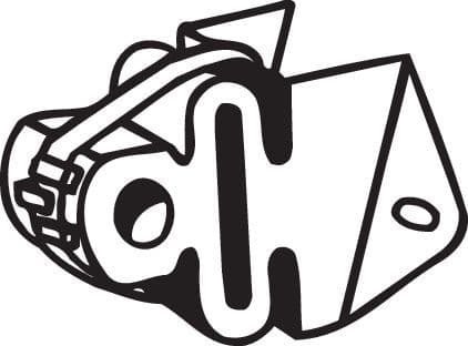 Uitlaatsysteem hanger past: CITROEN C-ELYSEE, C3 AIRCROSS I, C3 AIRCROSS II, C3 III, C3 PICASSO, C4 CACTUS  PEUGEOT 2008 I, 2008 II, 207, 208, 208 I, 208 II, 301 1.0-1.6LPG 02.06-