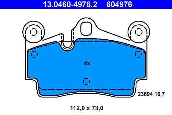 Remblokken set Achter , past: AUDI Q7  PORSCHE CAYENNE  VW TOUAREG 2.5D-6.0D 05.02-08.15