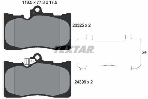 Remblokken set Voor , past: LEXUS GS, IS III, RC  TOYOTA MARK X II 2.0-4.6 04.05-