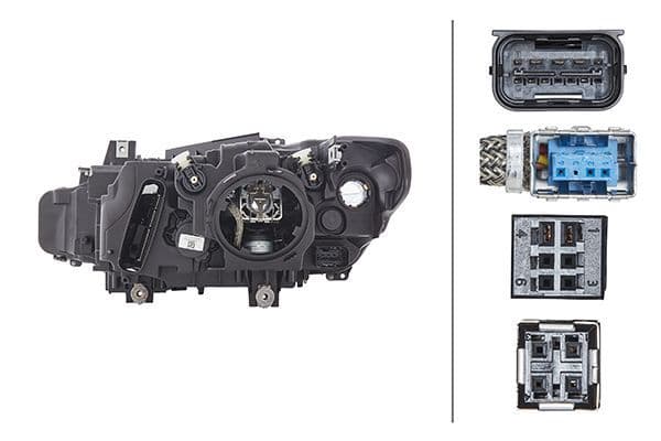 Koplamp Rechts (D1S/LED/PY21W, met motor) past: BMW 3 F30, F31, F80 10.11-05.15