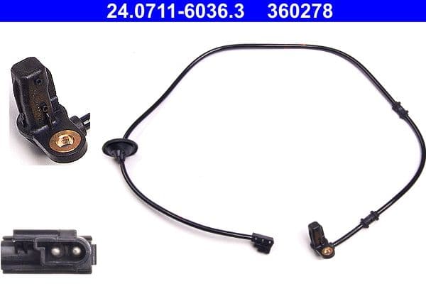 ABS-sensor Achter Rechts past: MERCEDES C T-MODEL (S202), C (W202), CLK (A208), CLK (C208) 1.8-4.3 03.93-06.02